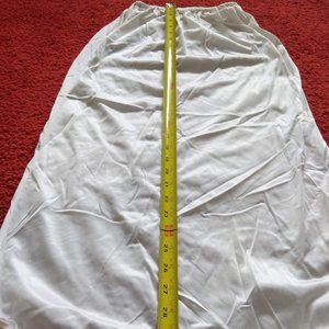 vintage 80s white half slip maxi handmade